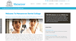 Desktop Screenshot of mansarovardentalcollege.com